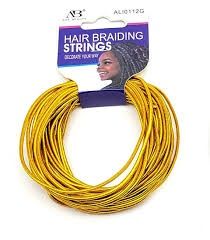 Hair Braiding Cord, Color: Gold