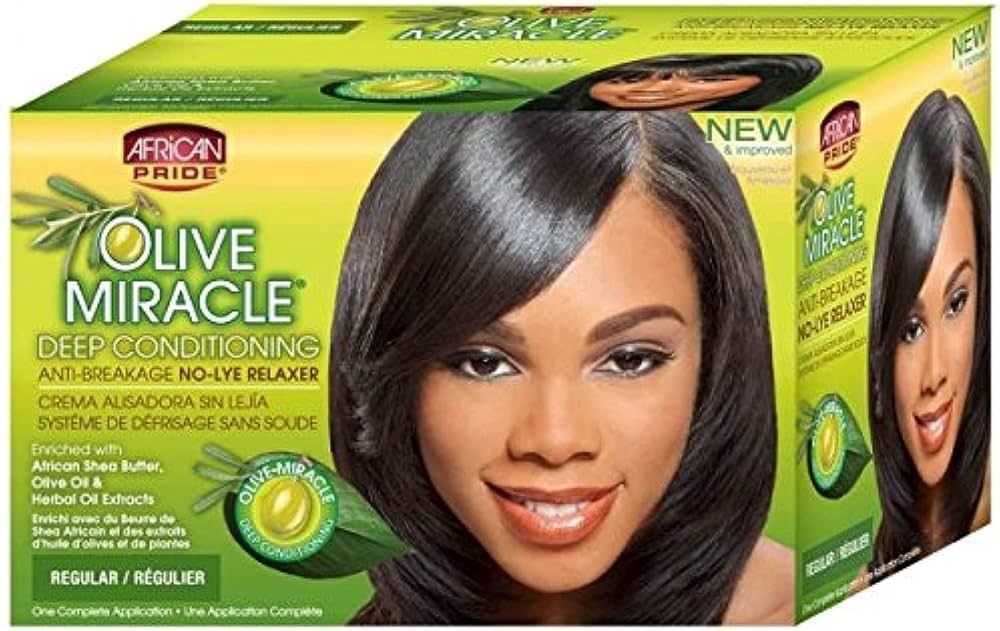 African Pride Olive Miracle Relaxer, Style: Regular