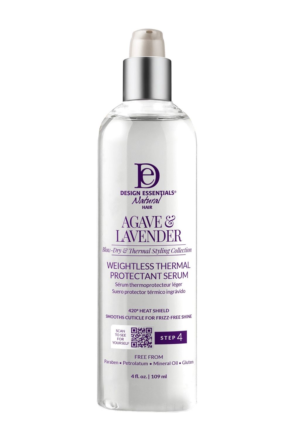 Design Essentials Step 4: Agave &amp; Lavender Thermal Protectant Serum