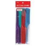 (4)Annie Rat Tail Comb - Assorted