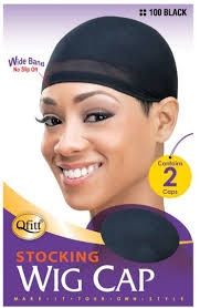 QFitt Stocking Wig Cap, Color: Black