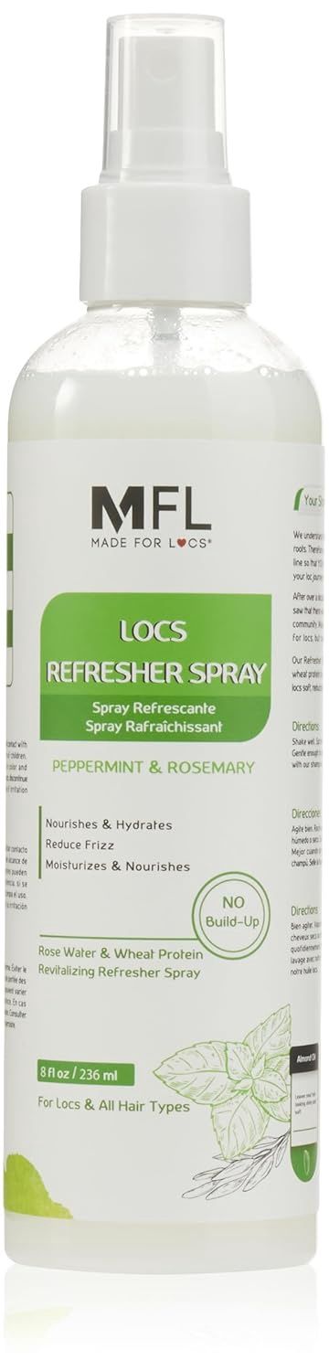 Made For Locs Rose-Water Refresher Spray, Fragrance: Peppermint &amp; Rosemary