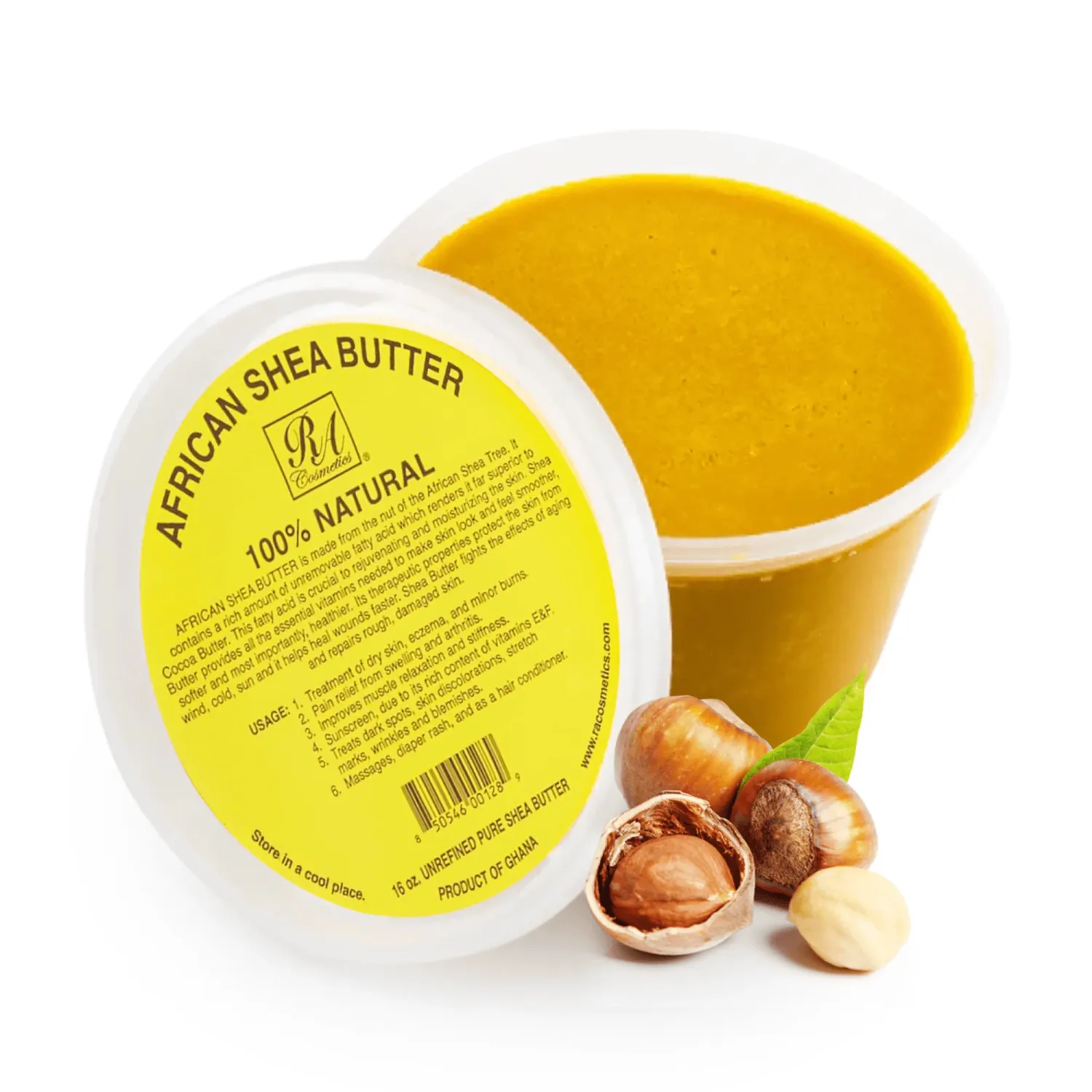 RA 100% Pure Shea Butter Tub, Size: 16oz