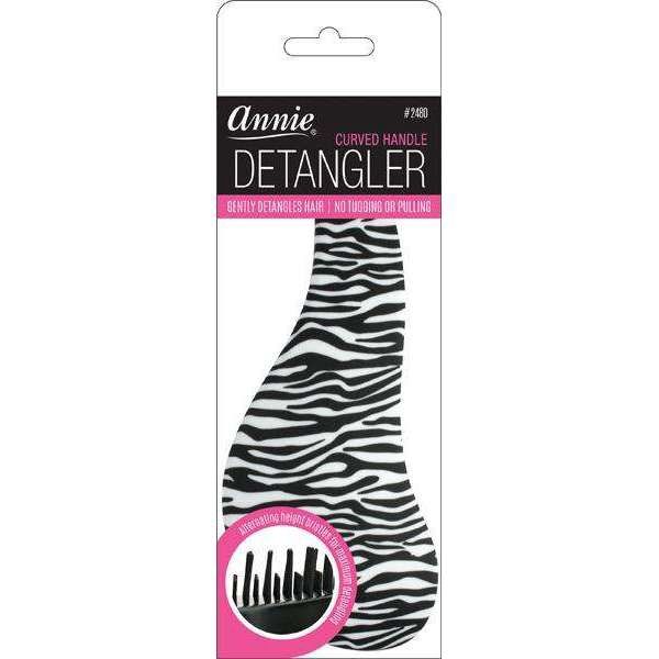 Annie Curved Handle Detangle Brush, Color: Zebra