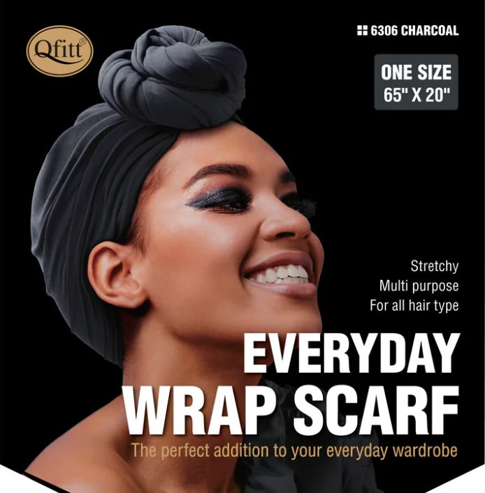 Qfitt Everyday Wrap Scarf - One Size, Color: Charcoal