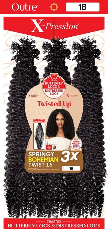 Xpression Twisted Up Springy Bohemian Twist 16"