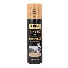 EBIN Tinted Lace Spray 10x Quick Dry, Color: Light Warm Brown