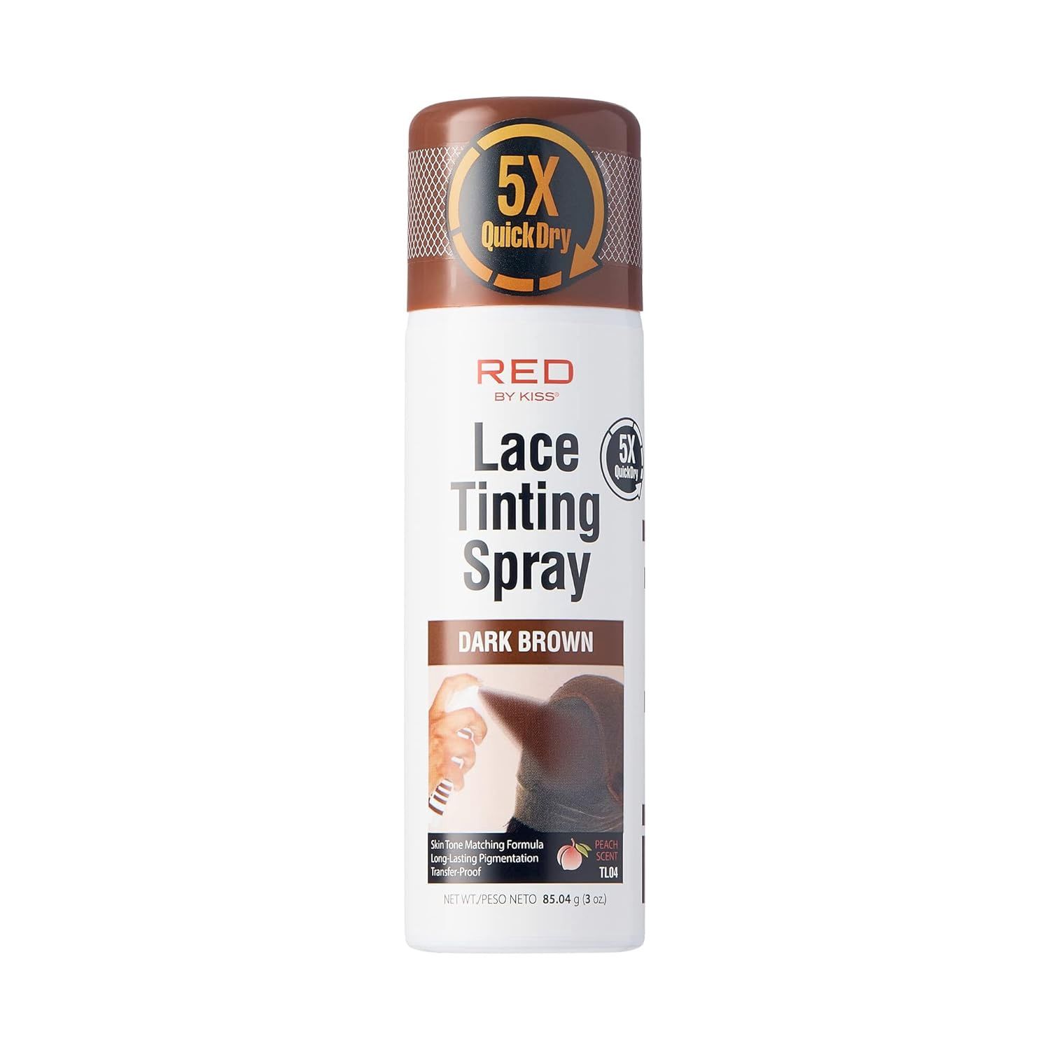 Red by Kiss Lace Tinting Spray, Color: Dark Brown