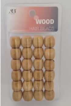 Ana Beauty Wood Hair Beads - Large