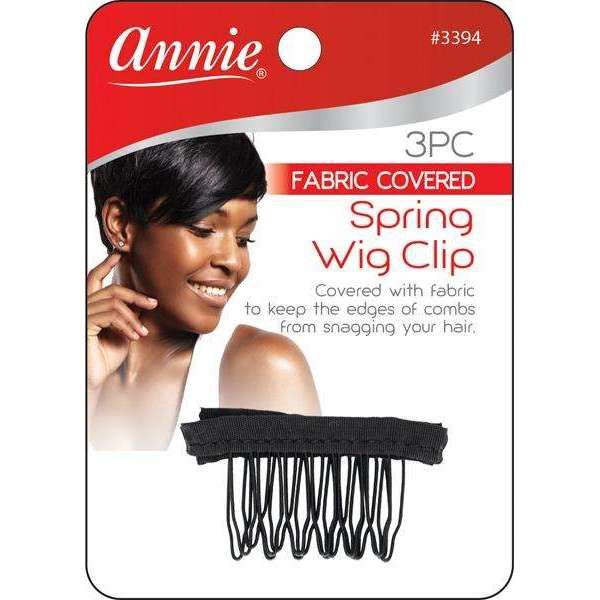 Annie Spring Wig Clips w/Fabric