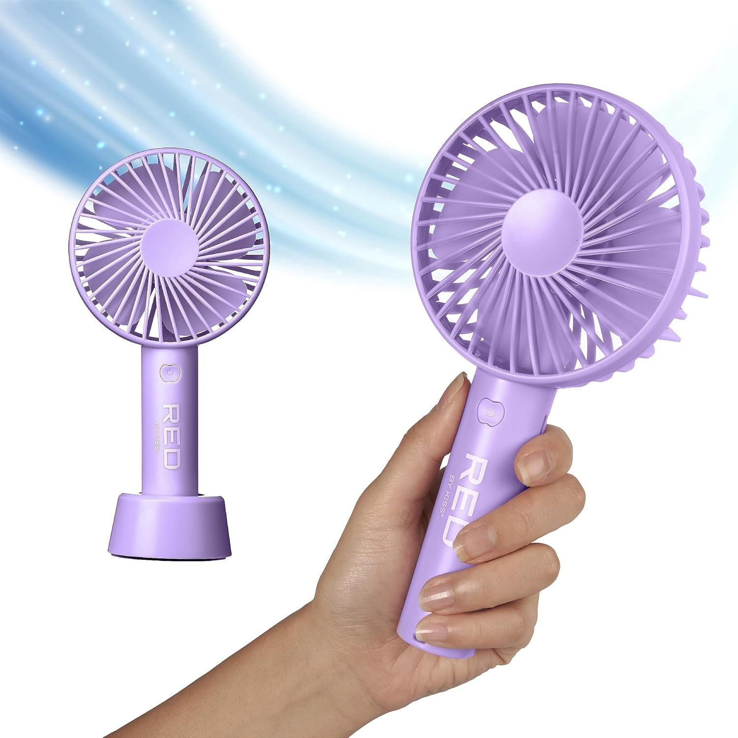 Red Rechargeable Beauty Fan, Color: Purple