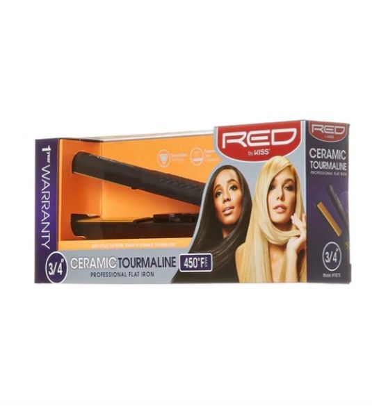 Red Ceramic Flat Iron