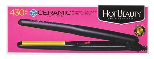 Red Hot Beauty Ceramic Flat Iron, Size: 1/2"
