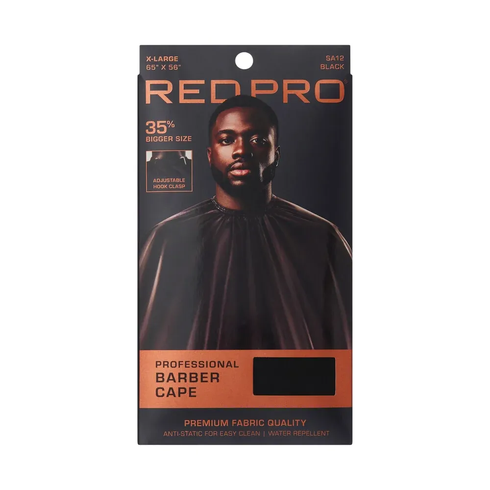 Red Barber Cape, Color: black