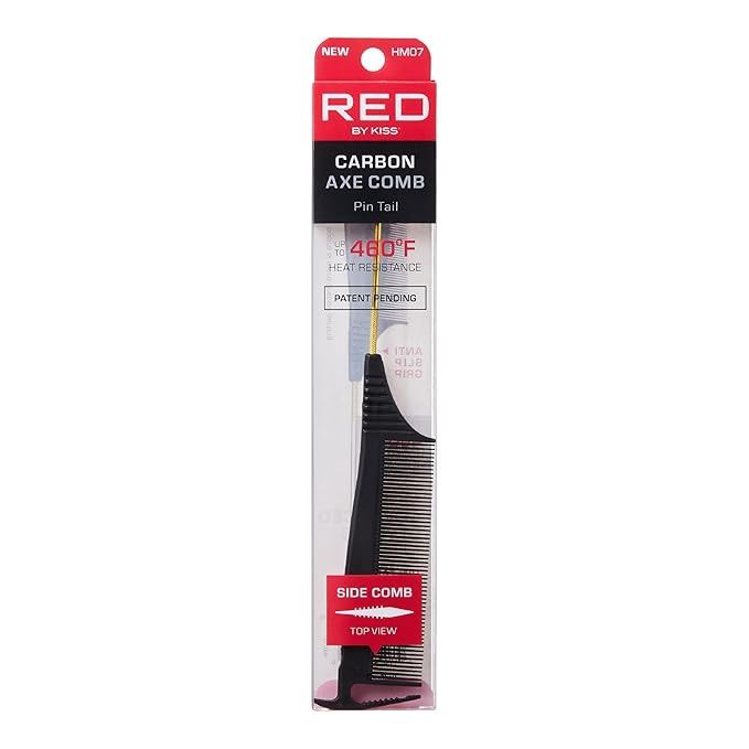 Red Carbon Axe Comb, Style: HM07