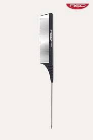 Red Professional Carbon Fiber Section Comb, Style: HM10