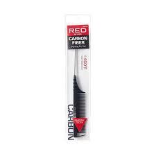Red Professional Carbon Fiber Section Comb, Style: HM10