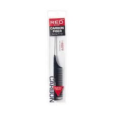 Red Professional Carbon Fiber Section Comb, Style: HM10