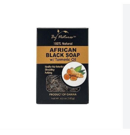 By Natures African Black Soap w/Tumeric