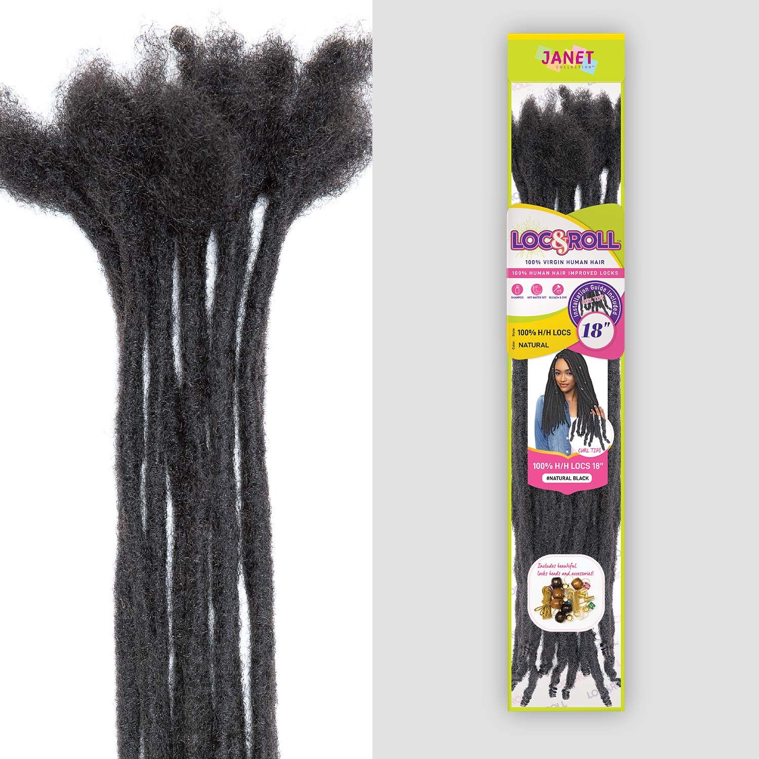 Janet Human Hair Loc n Roll