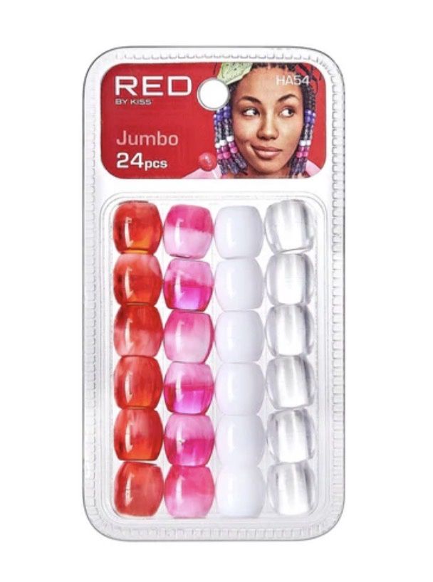 Red Jumbo Hair Beads