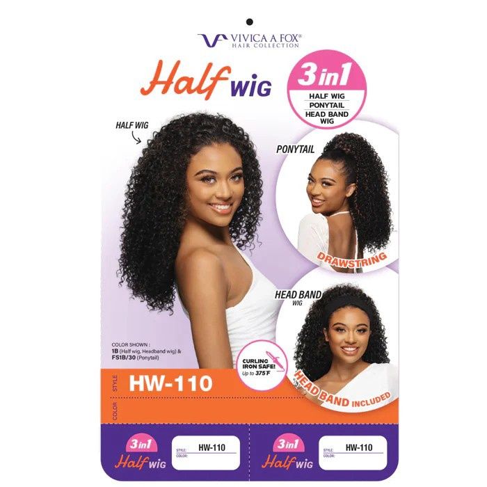 Vivica Fox Drawstring 3 in 1 Half Wig