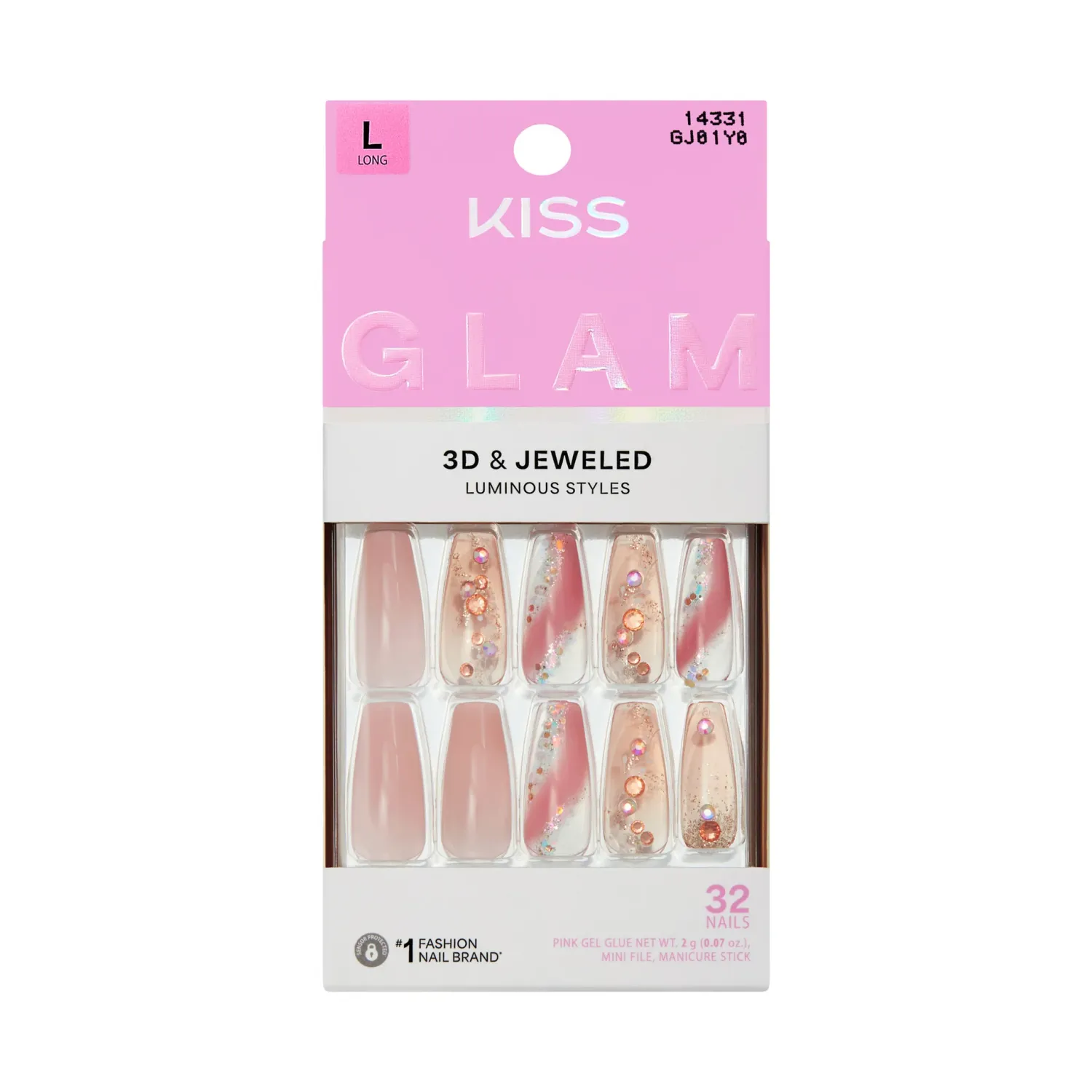 Kiss Glam Press On Nails, Style: All Good
