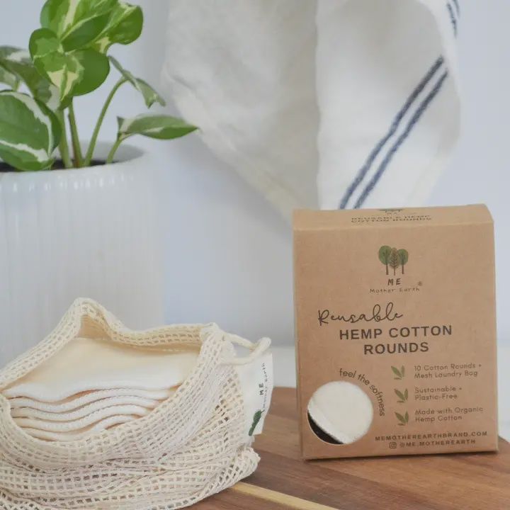 Hemp Facial Rounds w/ Laundry Bag