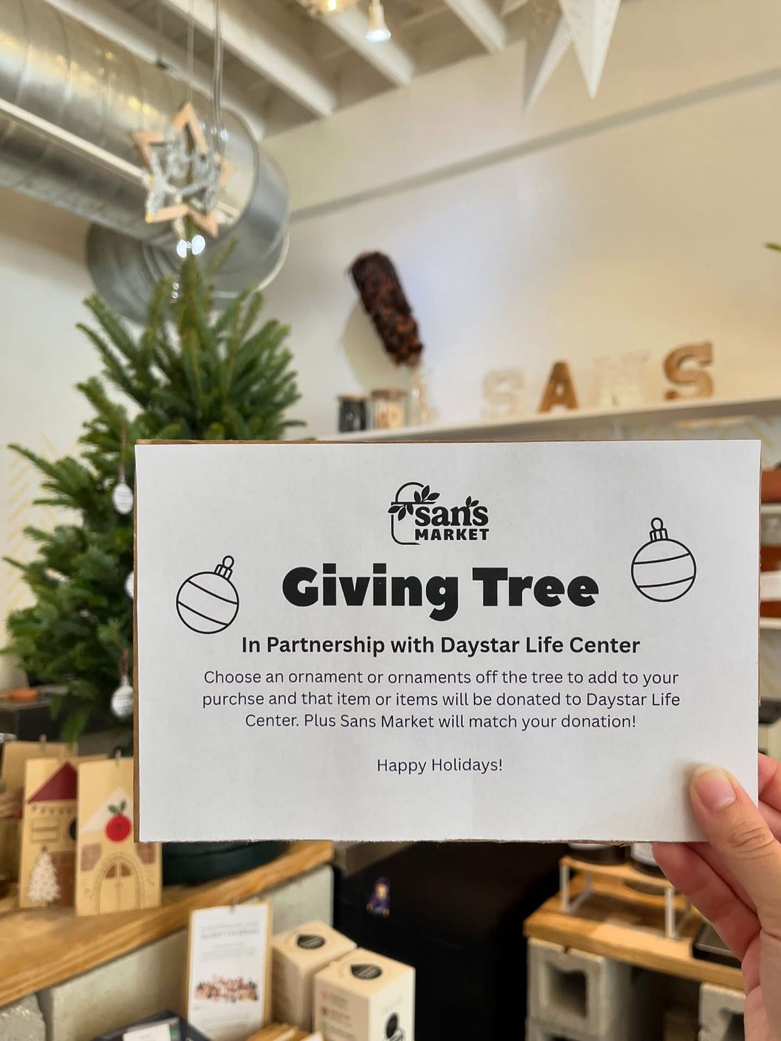 Giving Tree Donation