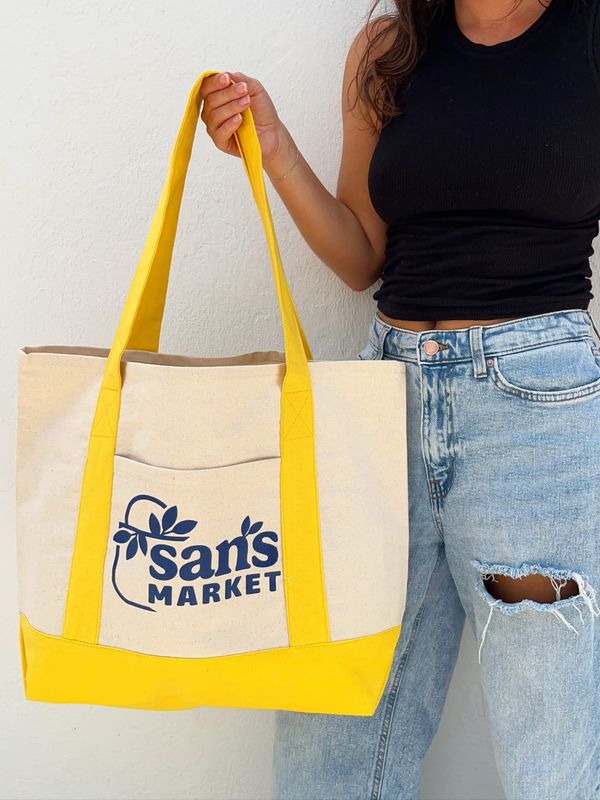 Sans Market Tote Bag