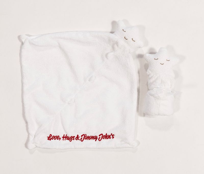 WHITE STAR LOVIE BLANKET