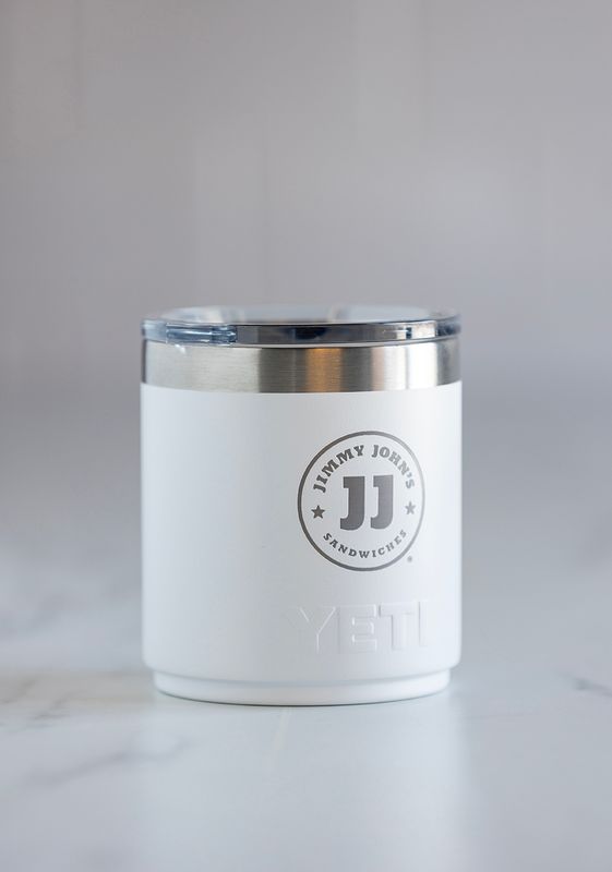 JIMMY JOHN&#39;S YETI RAMBLER® WHITE 10 OZ LOWBALL