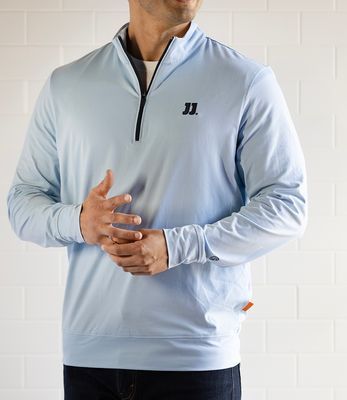 JJ BABY BLUE STITCH QTR ZIP