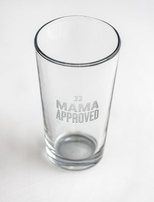 JJ MAMA APPROVED PINT GLASS