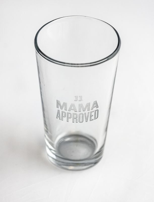 JJ MAMA APPROVED PINT GLASS
