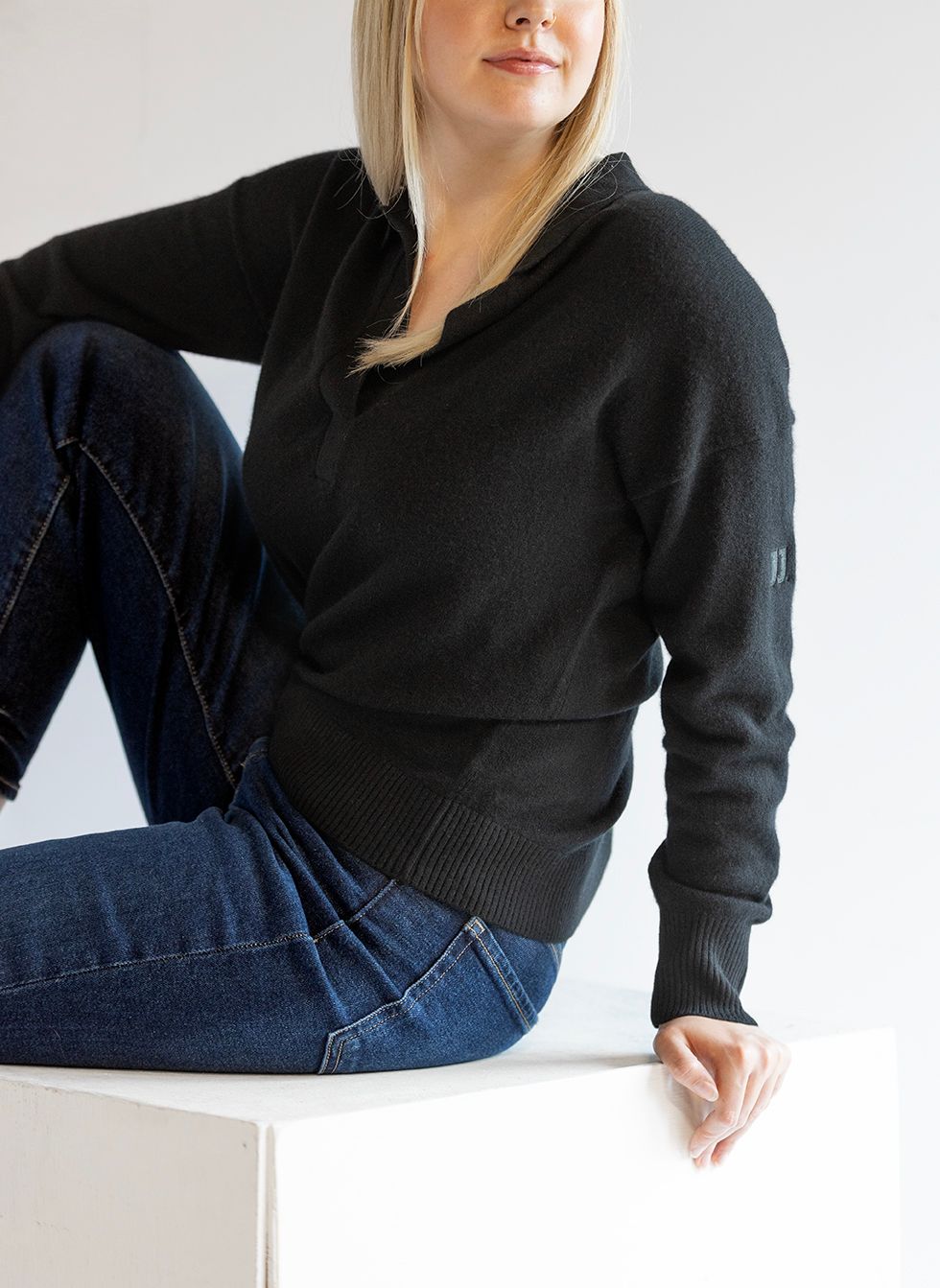 JJ QUINCE POLO CASHMERE SWEATER, Size: S