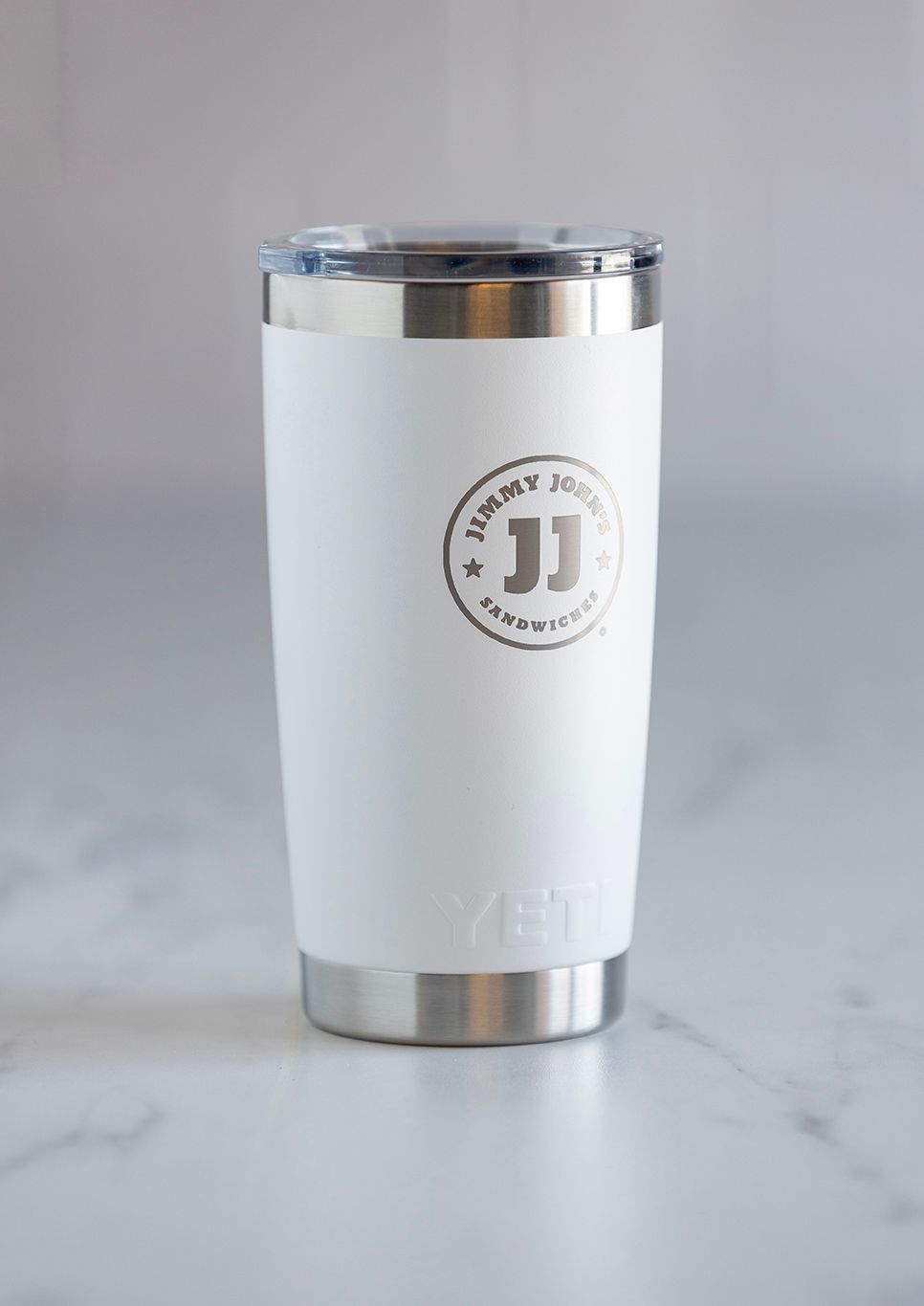 JIMMY JOHN&#39;S YETI RAMBLER® WHITE 20 OZ TUMBLER