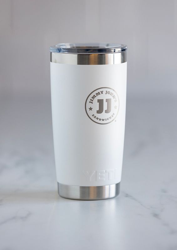JIMMY JOHN&#39;S YETI RAMBLER® WHITE 20 OZ TUMBLER