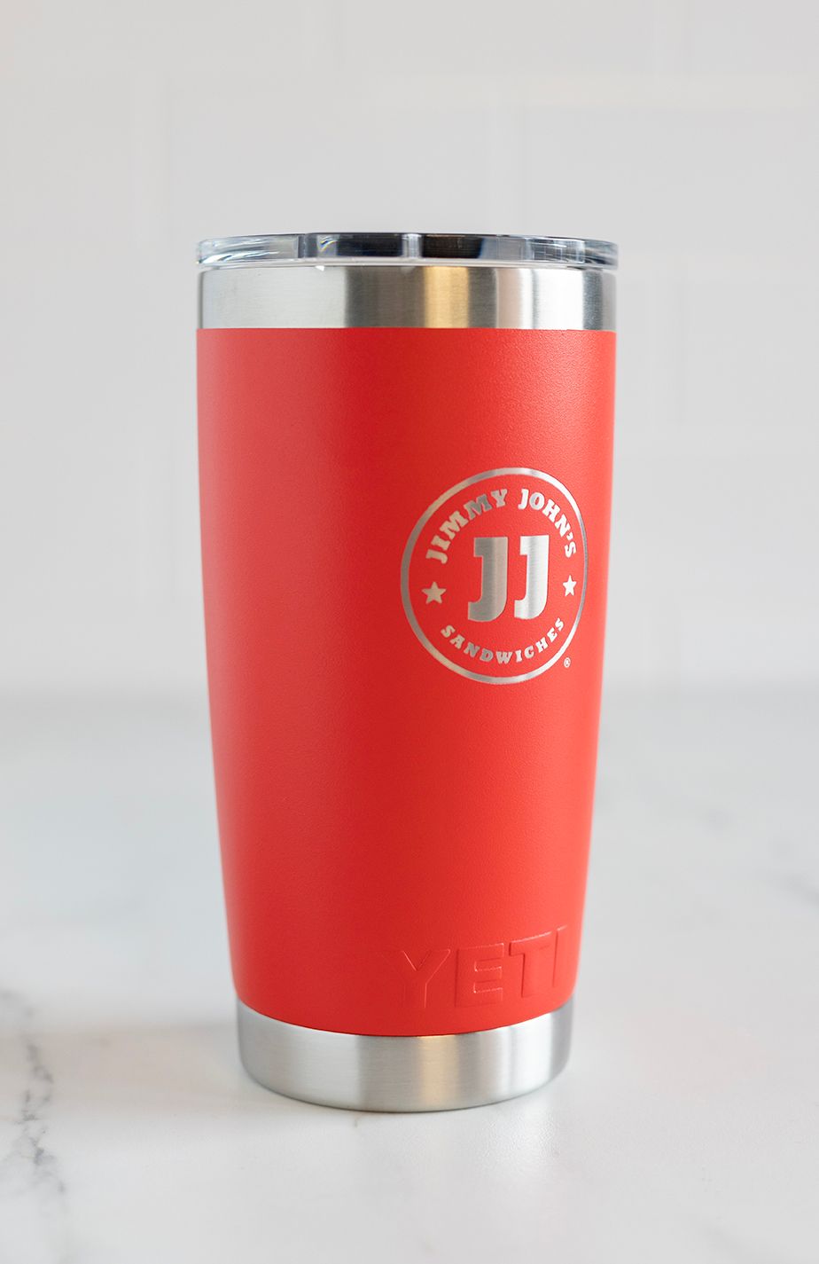 JIMMY JOHN&#39;S YETI RAMBLER® RED 20 OZ TUMBLER