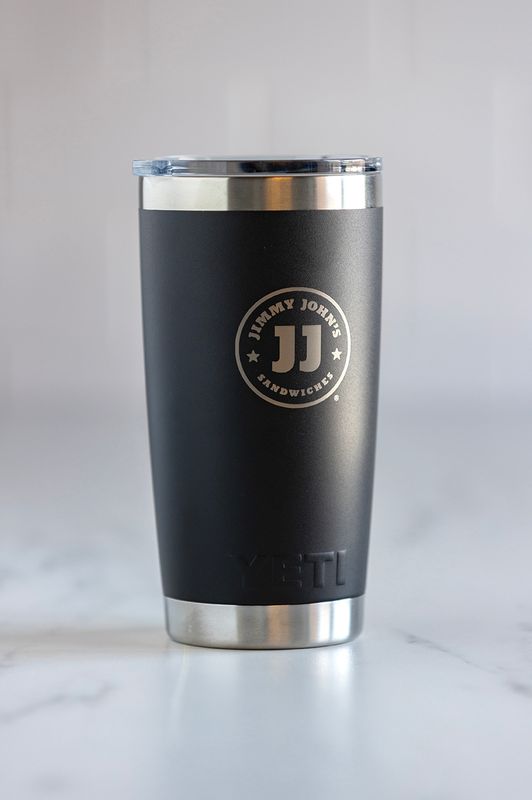 JIMMY JOHN&#39;S YETI RAMBLER® BLACK 20 OZ TUMBLER