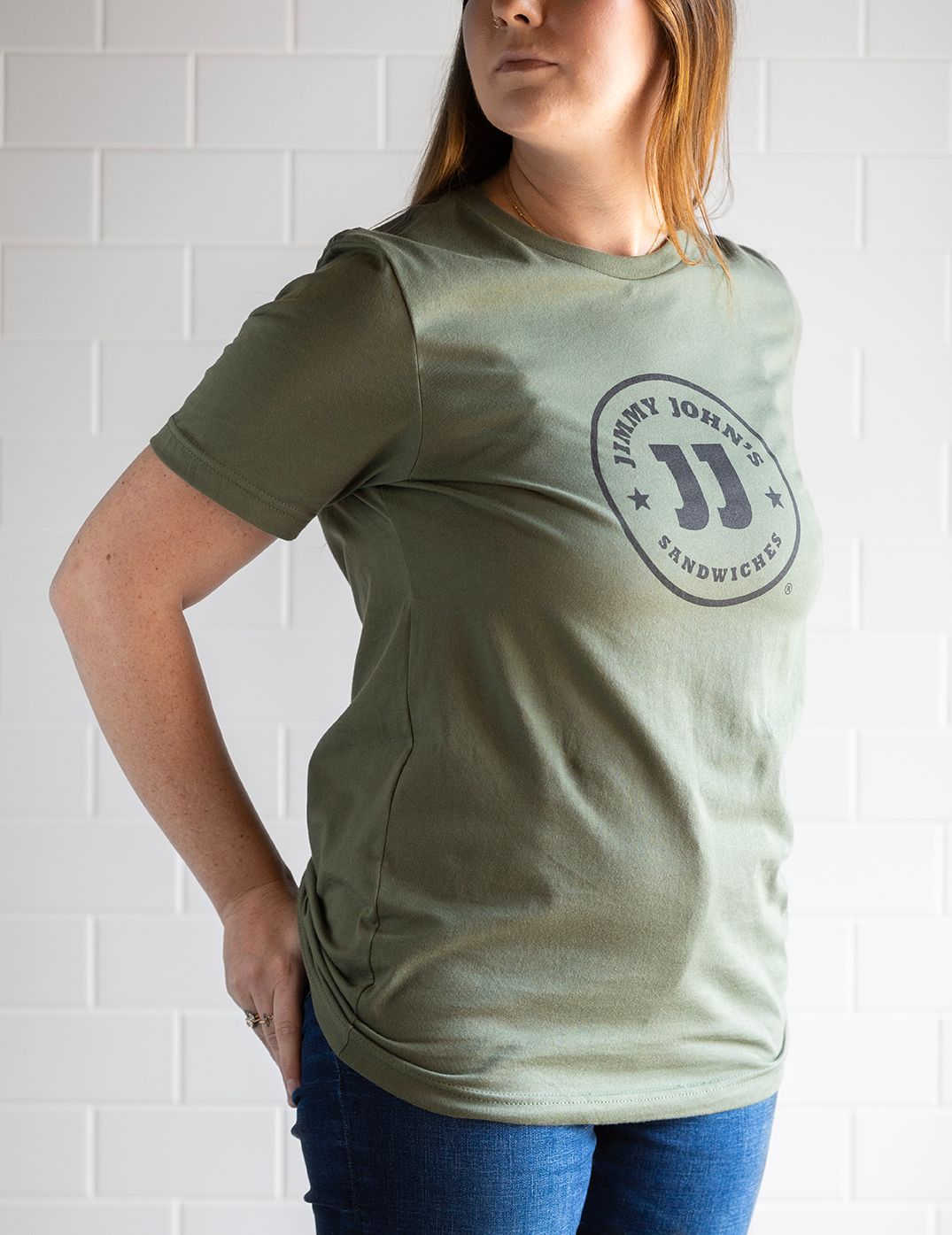 GREEN LOGO TEE, Size: S