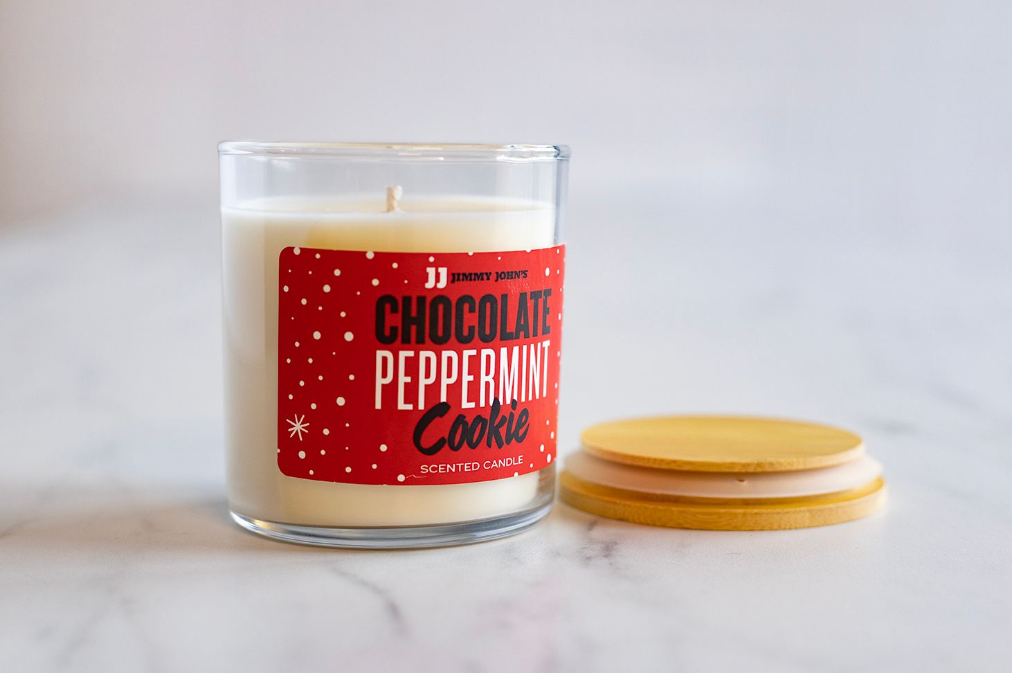 CHOCOLATE PEPPERMINT COOKIE SCENTED CANDLE