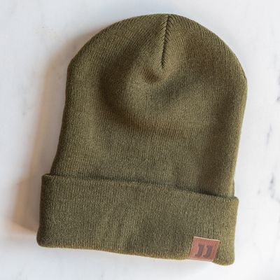 JJ LEATHER PATCH BEANIE