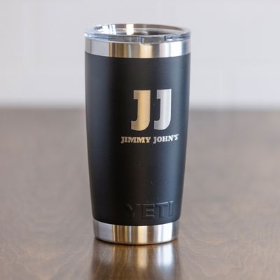 JJ'S YETI RAMBLER® BLACK 20 OZ TUMBLER