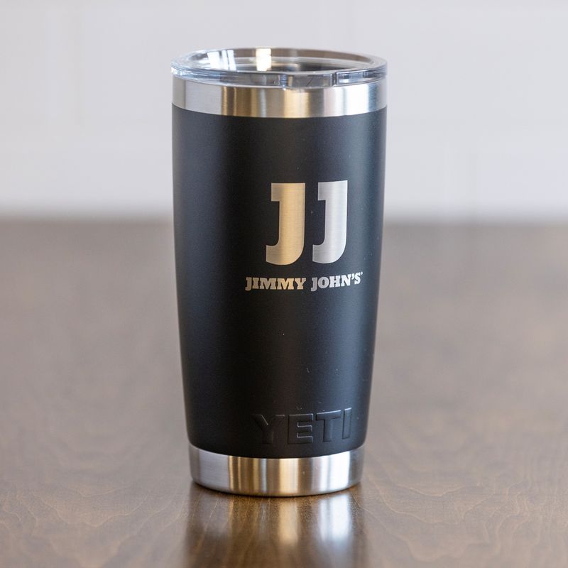 JJ'S YETI RAMBLER® BLACK 20 OZ TUMBLER