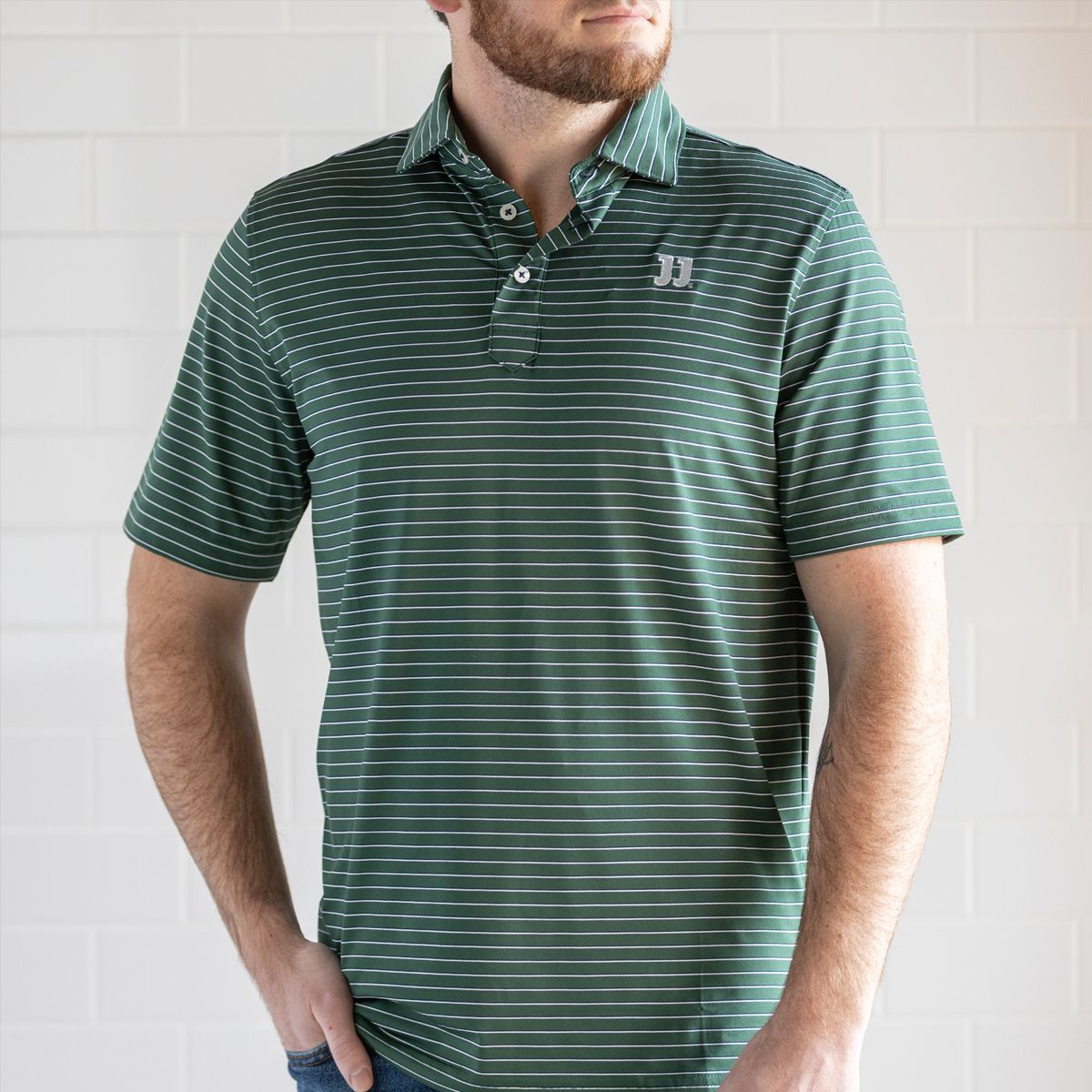 STITCH FERNWOOD STRIPED POLO, Color: S