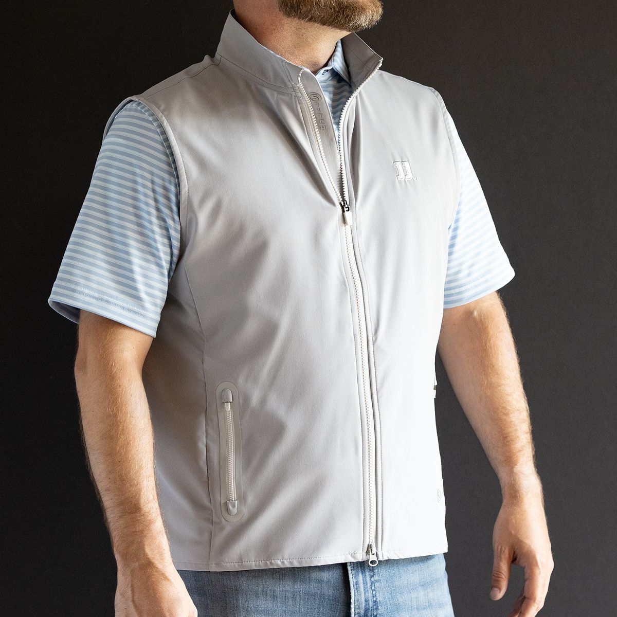 STITCH GREY VEST, Size: S