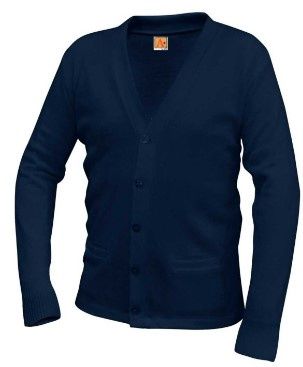 Navy Cardigan (includes SM logo), Size: Youth XXS