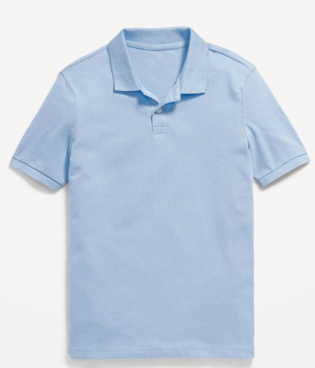Boys Short Sleeve Polo (includes SM logo), Color: Blue, Size: Youth Extra Small