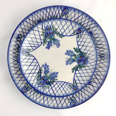 Lattice in Blue by W.R. Ceramika